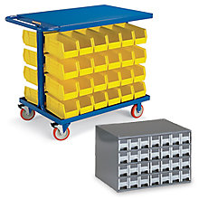 Bin Carts &amp; Parts Organizers - Storage Containers &amp; Bins | C&amp;H 
